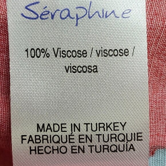 Seraphine Women's Red Floral Open Back Midi Maternity Dress W/Belt Size 4 & 8 - Picture 7 of 7